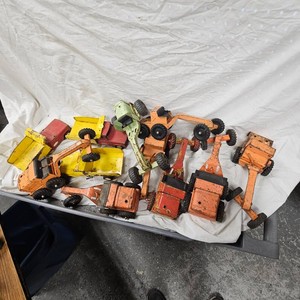 Large Lot of 124 Tonka Dump Trucks and Parts