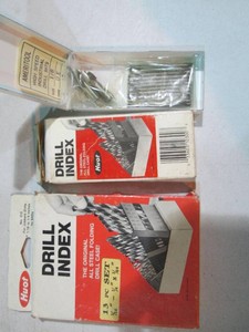 Assortment of drill bits and indexe...