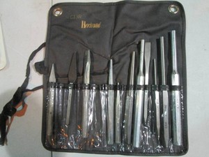 Punch and chisel assortment in roll...