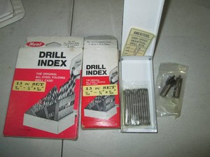 Assortment of drill bits and indexe...