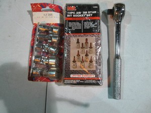 38in torx bit and flex head socket...