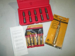 Lot of screw extractors and an auto...