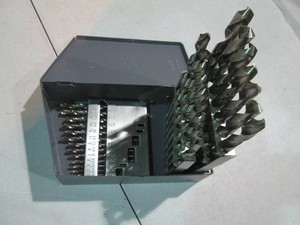 Metal case drill index bit set...