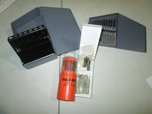 Mixed variety of drill bits and ind...