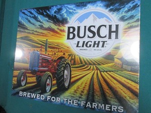 Busch Light metal sign measures 12 ...