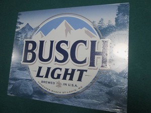 Busch Light metal sign measures 12 ...