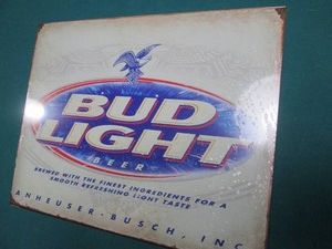 Bud Light metal sign measures 12 x ...