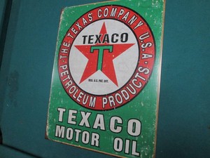 Texaco metal sign 7.5 x 11.5 inches