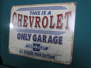 Chevrolet metal sign 7.5 x 11.5 inches