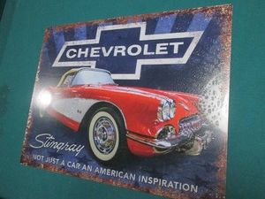 Chevrolet metal sign 7.5 x 11.5 inches