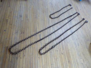 3 Heavy Duty Tow Chains with Hooks