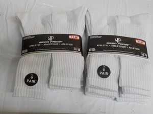 12 pair Wear Proof White Athletic S...