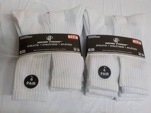 12 pair Wear Proof White Athletic S...