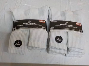 12 pair Wear Proof White Athletic S...