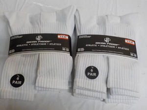 12 pair Wear Proof White Athletic S...
