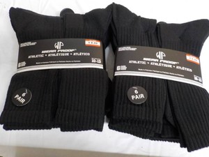 12 pair Wear Proof Black Athletic S...