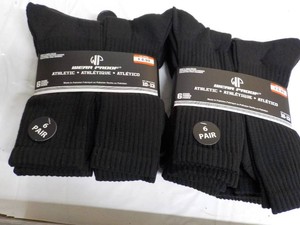 12 pair Wear Proof Black Athletic S...
