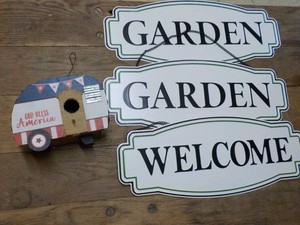 Metal Signs and Birdhouse...