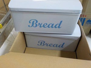 2 Enamel Bread Boxes...