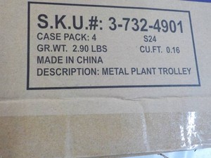 4 Small Metal Plant Trolleys on Whe...