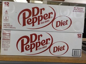 2x 12 packs of diet Dr. Pepper...