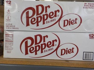 2x 12 packs of diet Dr. Pepper...
