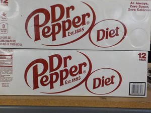 2x 12 packs of diet Dr. Pepper...