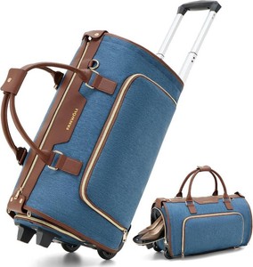 Fanwoli Carry-On Rolling Garment Bag with Wheels, Suit Travel Bag  3-in-1 Design,Shoe Storage,Detachable Organizer,Wrinkle-Free Suit Space, Business and Wedding Travel