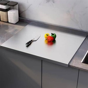 L-Shape 304 Stainless Steel Cutting Board, 4050cm15.719.7in, 4060cm15.723.6in, Kitchen Pastry Board, Chopping Board, Metal Cutting Board