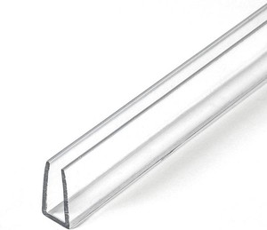 Outwater Plastics P2743 14 Clear Butyrate U-Channel Clear Plastic U-ChannelC-Channel 48 Inch Lengths (Pack of 2)