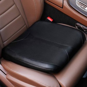 Leather Car Memory Foam Heightening Seat Cushion for Short People Driving, Hip(CoccyxTailbone) and Lower Back Pain Relief Butt Pillows, Adult Booster Seat for Car,Truck,SUV, Office Chair.