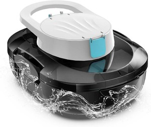 S1 Pro Cordless Robotic Pool Cleaner, 130-Min Runtime, Cleans Up to 1,292 Sq.Ft, Dual-Motor Pool Vacuum, Automatic Cleaner with Large Filter Basket, Fast Charging & Self-Parking(Glossy Black White)