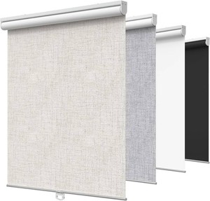 GENIMO Cordless Blackout Roller Shades, 20 W X 72 H, Ivory White  Free-Stop Blinds for Indoor Windows, Thermal Insulated Fabric, UV Protection for Bedroom, Home Office and French Door