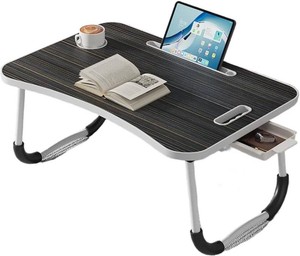 Lap Desk, Folding Laptop Desk with Cup Holder, Adjustable Bed Table for Couch, Portable Lap Table for Working, Reading, Kids, Adults