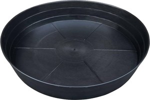 25 Inch Extra Large Planter Saucer, Extra-Deep 4.25 in Black Drip Trays for Flower Pot, Heavy Duty Drainage Tray Indoors No Holes, Plastic Plant Plate Water Catcher for Pots Base 19 20 21 22 in