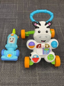 Fisher-Price Toddler Push Toys Zebra Walker & Chatter Vacuum