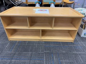 Lakeshore Wooden Classroom Storage Shelf Activity Table Combo