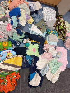 Assorted Baby Infant Clothing Blankets Bibs Mixed Resale Lot