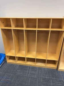 Lakeshore Classroom Cubby Coat Locker Storage Unit 56x12x48, Retail Value $800