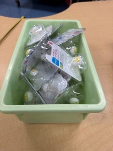 MAM Newborn Pacifiers BPA Free Soft Silicone (Lot of 10 pacifiers) in green bin