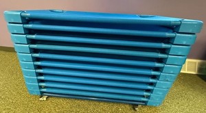 Blue Folding Cots (Lot of 10)