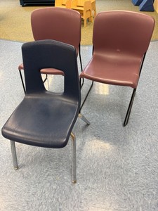 Adult sized Stackable Classroom Chairs (Lot of 3)