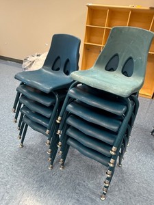 Stackable Big Kid Classroom Chairs (Lot of 11)