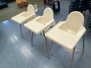 Child High Chairs With Safety Straps (Lot of 3)