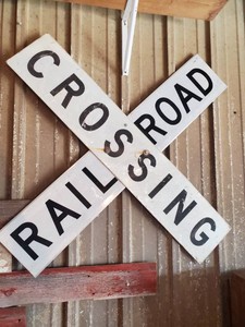 Very Large 4 foot X RailRoad Crossing Sign