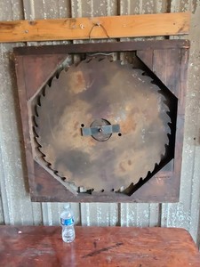 Gorgeous Saw Mill Blade Still in RailRoad Shipping Crate VERY LARGE