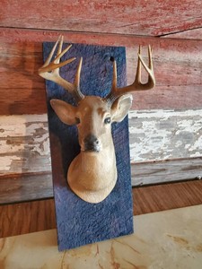 Very Cool Ceramic Deer Head on Board