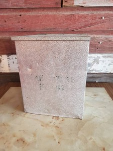 Mid modern Aluminum Muckle Door Step Milk Box