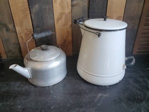 2 Vintage Coffee Pots with Handles