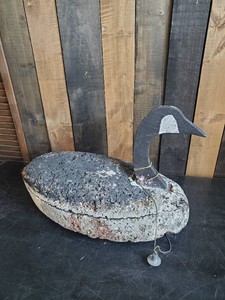 Unique Large Antique Goose Decoy with Weight